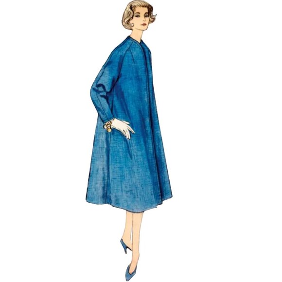 Simplicity Pattern 9847 50s Vintage Coat Three Lengths Sizes 8-16 Retro New - Picture 4 of 6